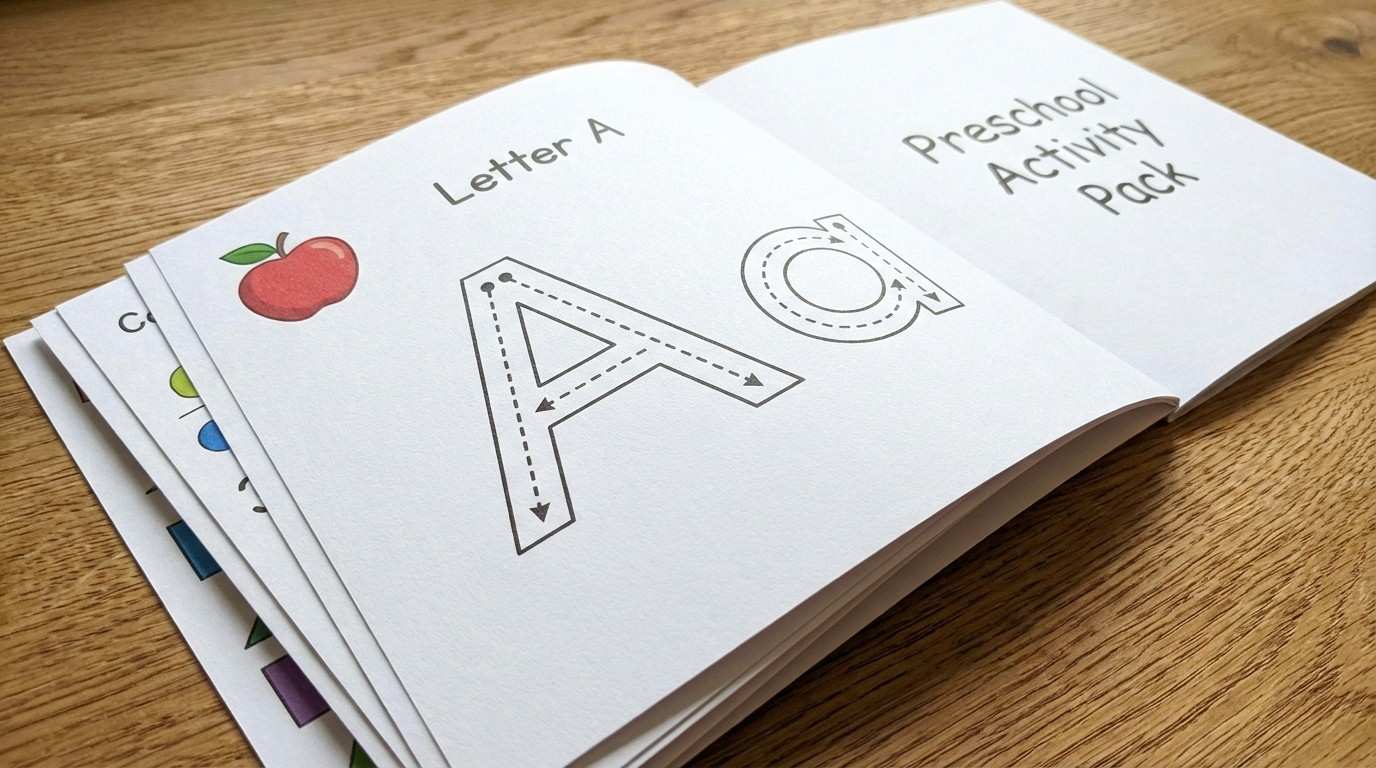 Educational activity packs for kids as a profitable digital product idea for parents.