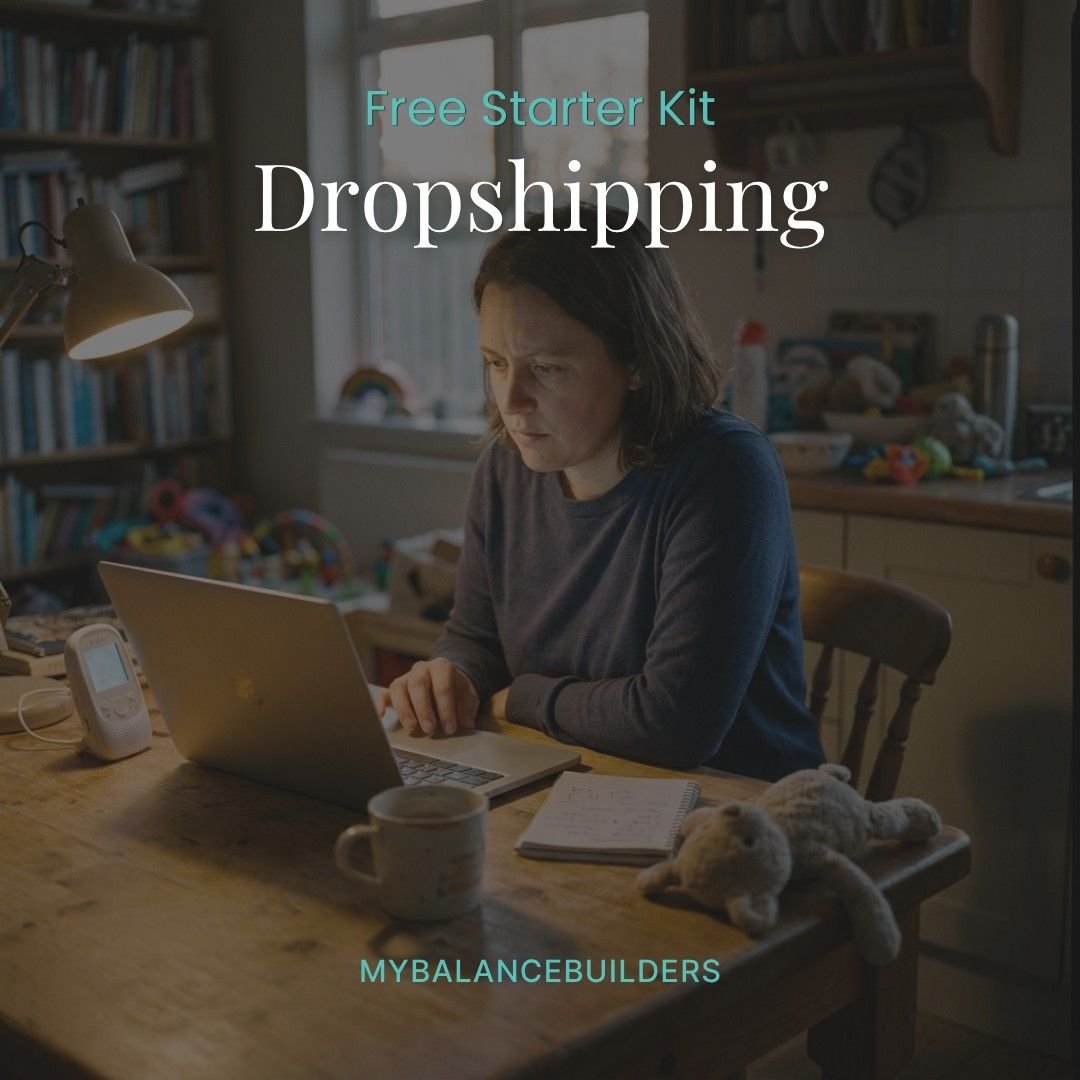 Dropshipping Free Starter Kit cover — Dropshipping guide for busy parents by My Balance Builders